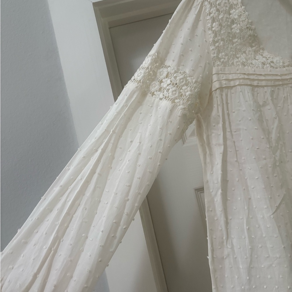 Ultra Pink Cream Lace Blouse - Picture 3 of 6